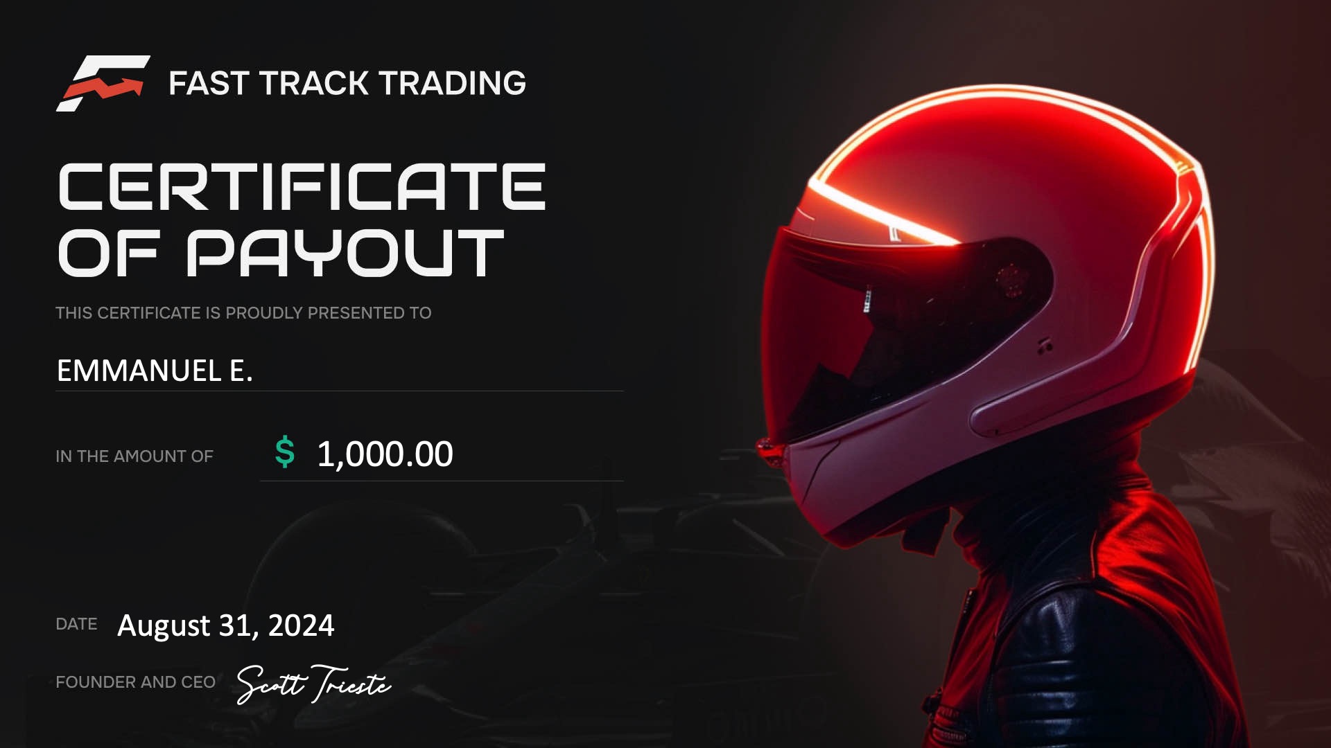 Fast Track Trading Payout Certificate